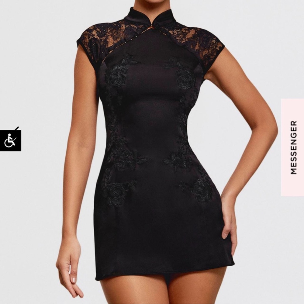 House of CB Black Lace Mini Dress
